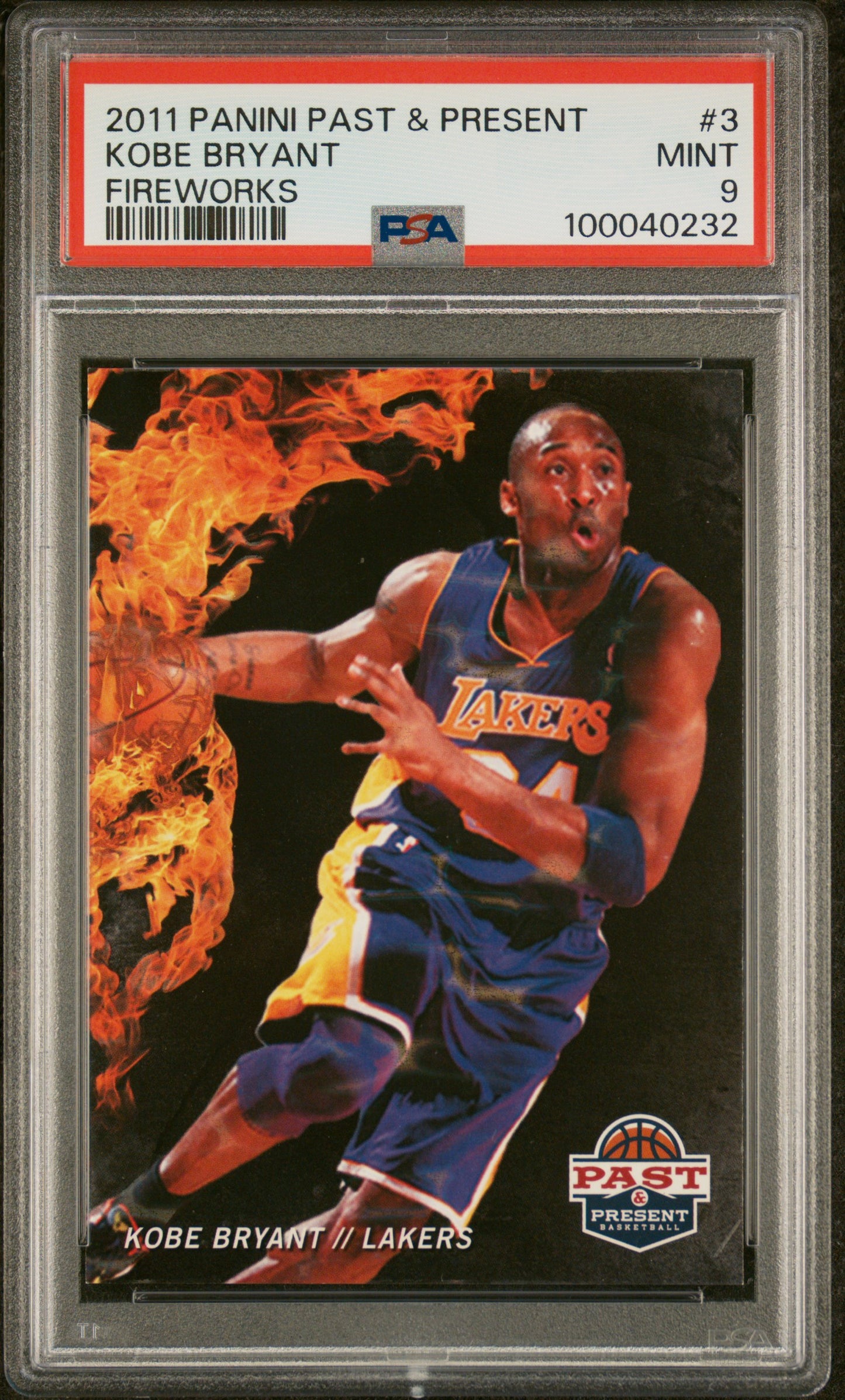 2011 Panini Past & Present - Kobe Bryant - Fireworks #3 - PSA Graded Card