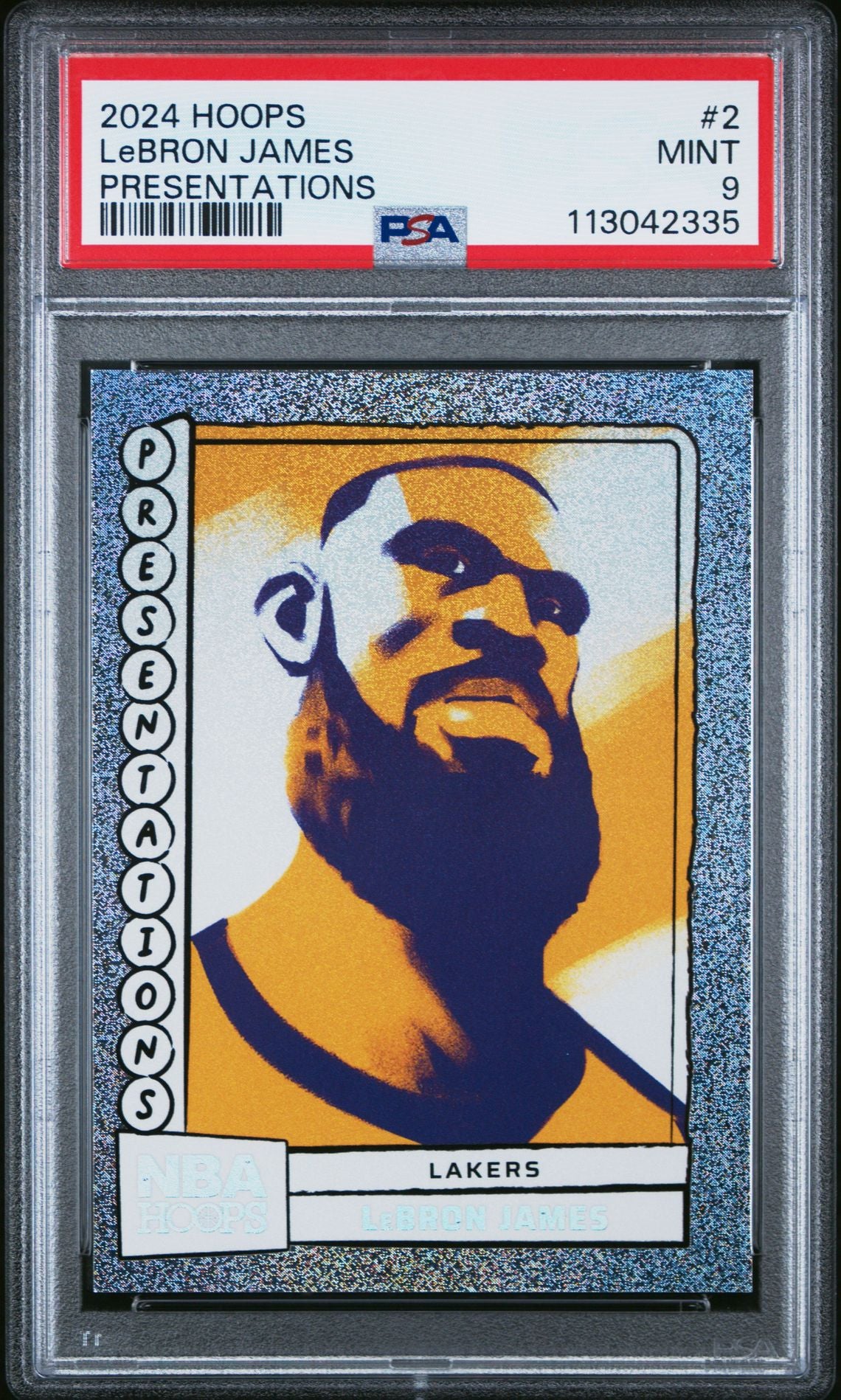 2024-25 Panini NBA Hoops - Presentations - LeBron James - #2 SSP - PSA Graded Card