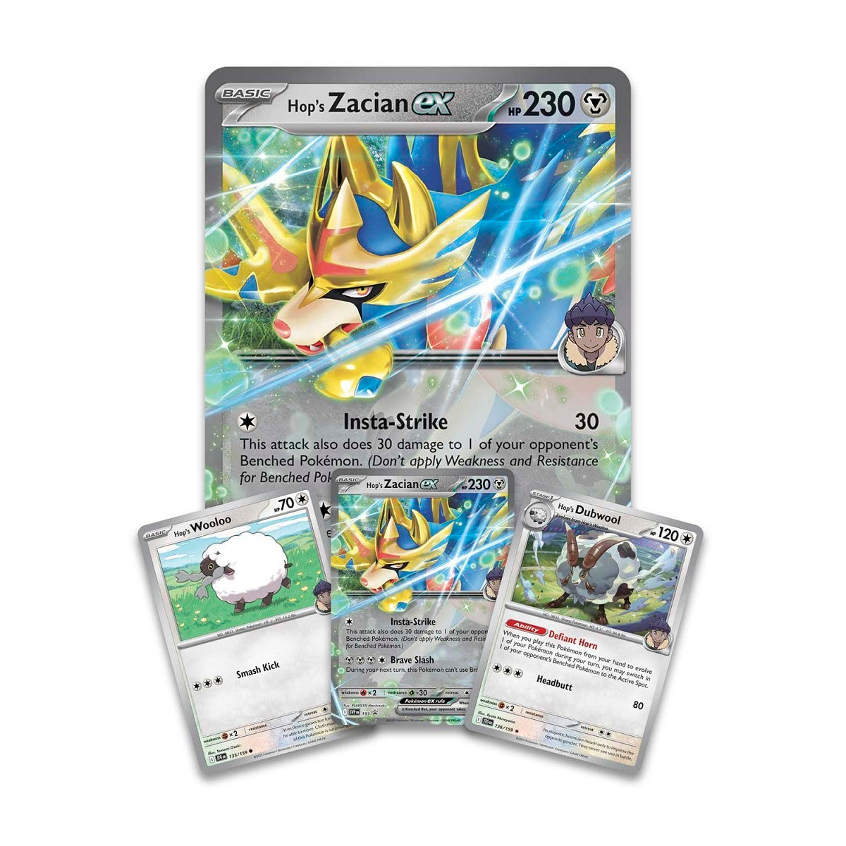 Pokemon - Hop's Zacian ex Box - 4 Packs + Bonus Cards