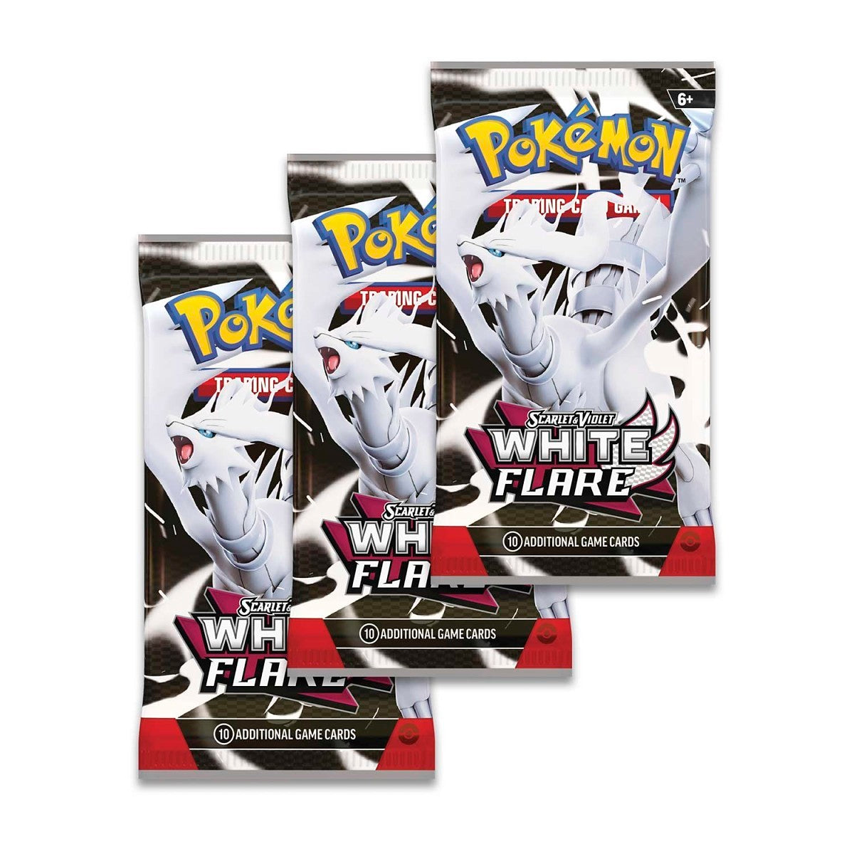 Pokemon - White Flare Tech Sticker Collection - 3 Packs + Gothitelle #211 Illustration Promo