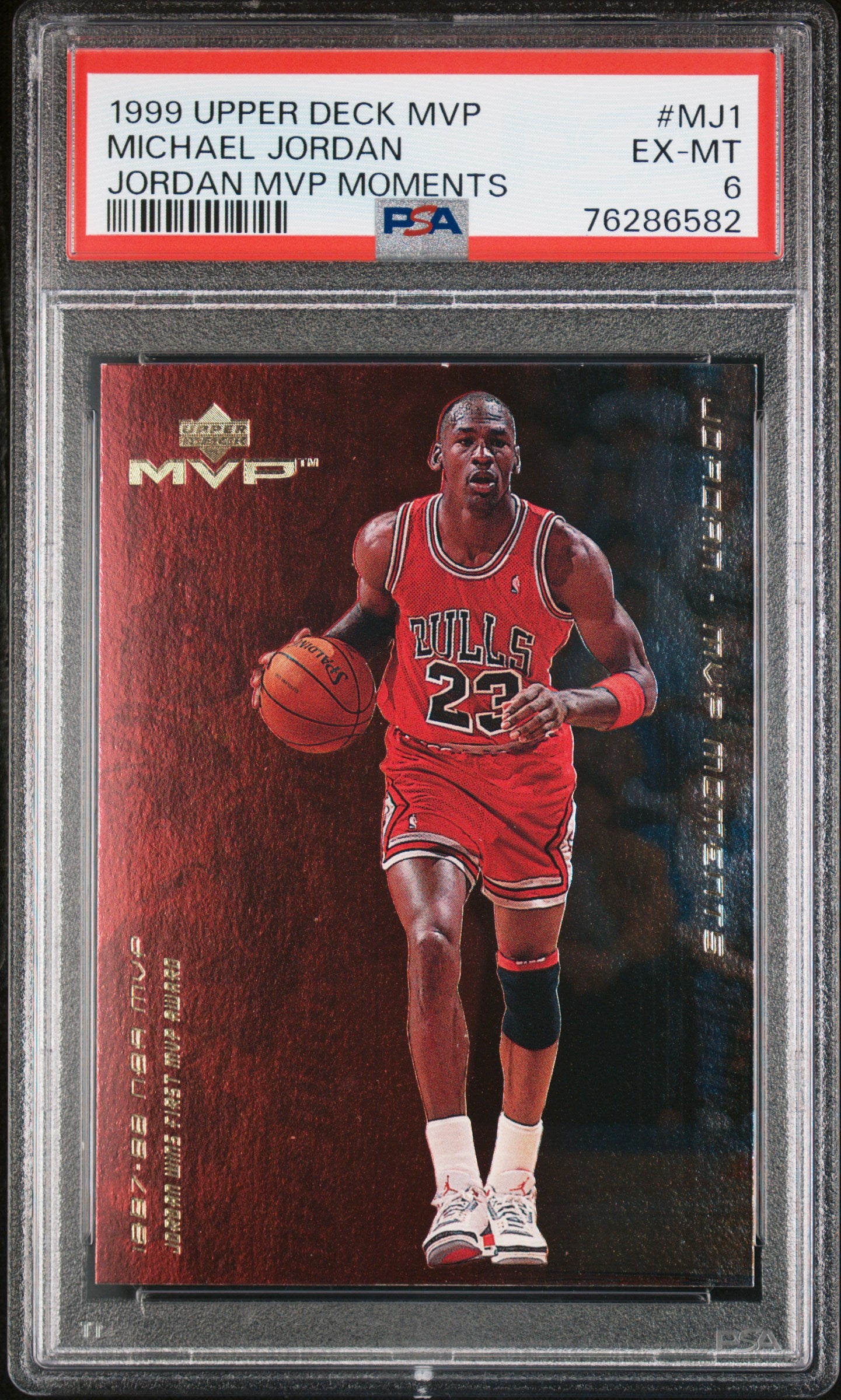 1999 Upper Deck MVP - Michael Jordan - Jordan MVP Moments - #MJ1 - PSA Graded Card