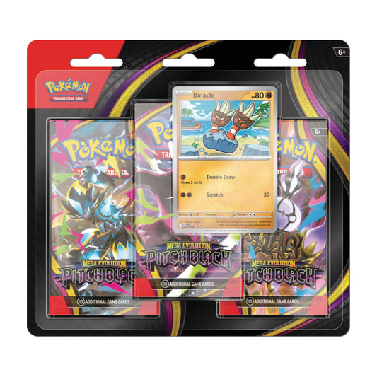 Pokemon Mega Evolution - ME05 Pitch Black - (MAX 2) 3 Pack Blister (PRE-ORDER JULY 17)