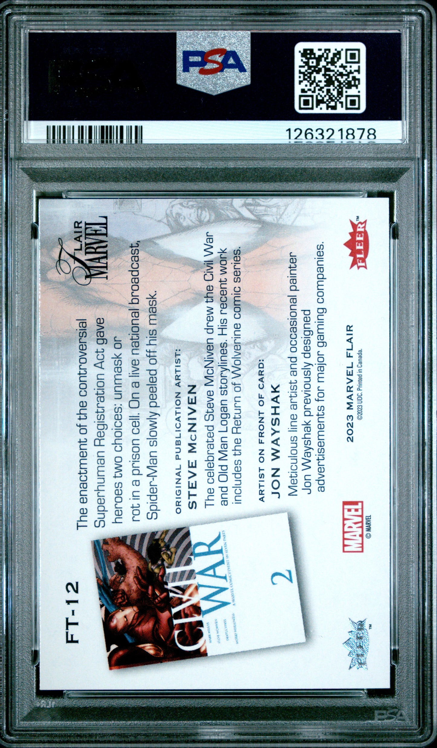 2024 Upper Deck Flair - Marvel Premium - Spider-Man #FT-12 - PSA 10