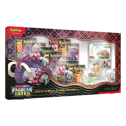 Pokemon - Paldean Fates Great Tusk ex & Iron Threads ex - Premium Collection