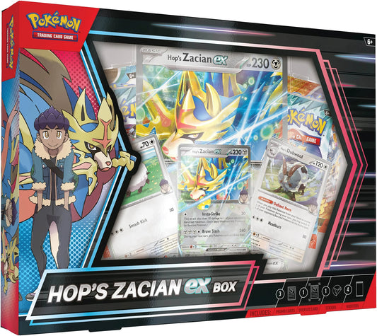 Pokemon - Hop's Zacian ex Box - 4 Packs + Bonus Cards