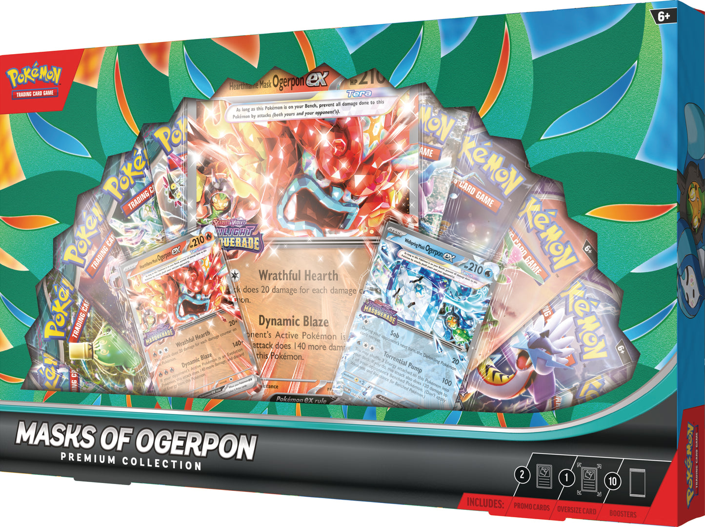 Pokemon - Masks of Ogerpon Premium Collection - 10 Packs / 3 Promo Cards