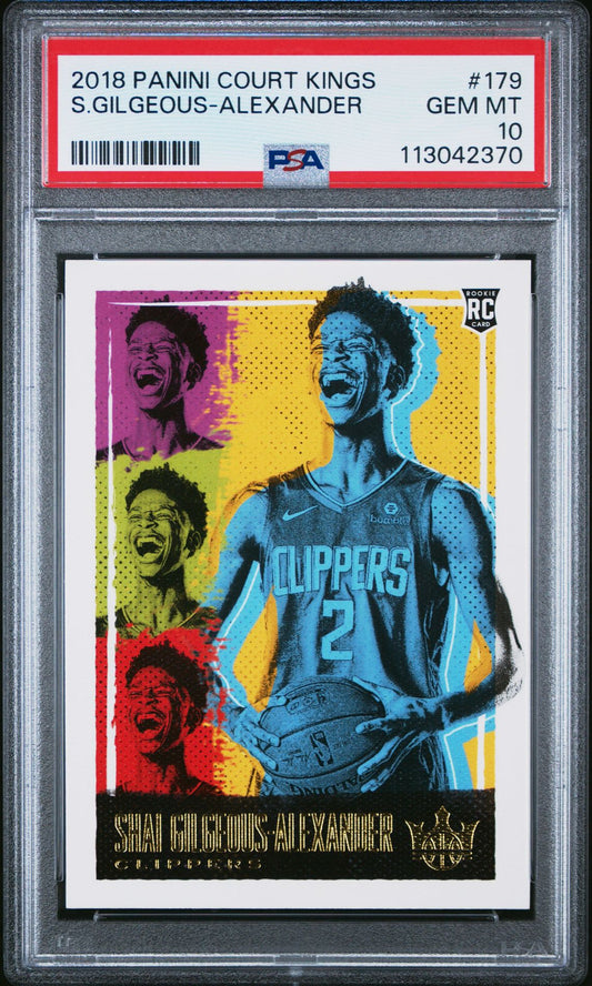 2018-19 Panini Court Kings - Rookies Level 3 - Shai Gilgeous-Alexander #179 - PSA Graded Card