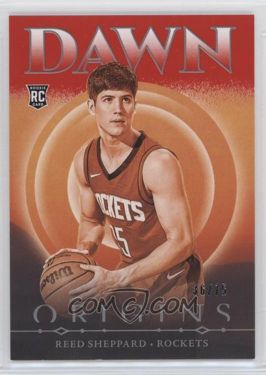2024-25 Panini Origins - Dawn - Red - Reed Sheppard #23 - Limited to /75 - Rookie Card - Ungraded Raw Card