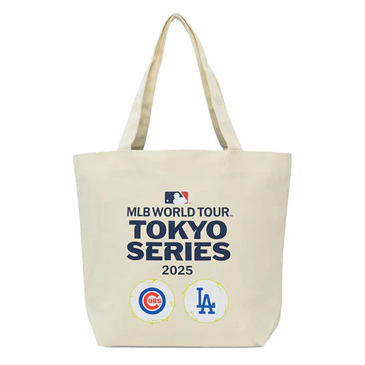 MLB Japan Exclusive - LA Dodgers Tokyo Series 2025 Canvas Tote Bag - Ivory