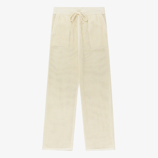 Aime Leon Dore Mesh Knit Sweatpants "Prestine Cream" ALD SS23