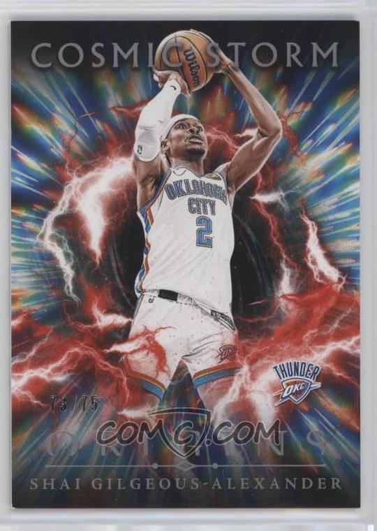 2024-25 Panini Origins - Cosmic Storm - Red - Shai Gilgeous-Alexander #25 - Limited to /75 - Ungraded Raw Card