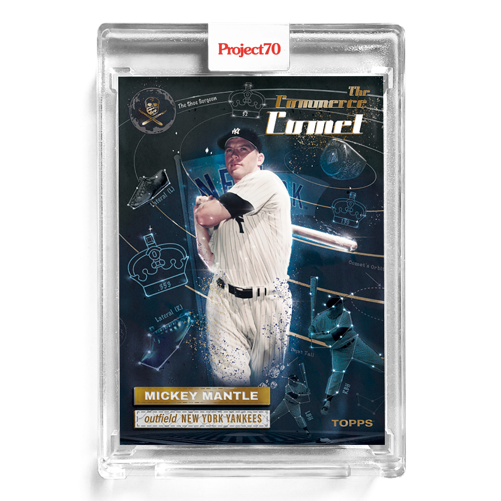 2021 Topps Project 70 - The Shoe Surgeon - Mickey Mantle (1956 Topps Baseball) - #174 - Limited to /3039