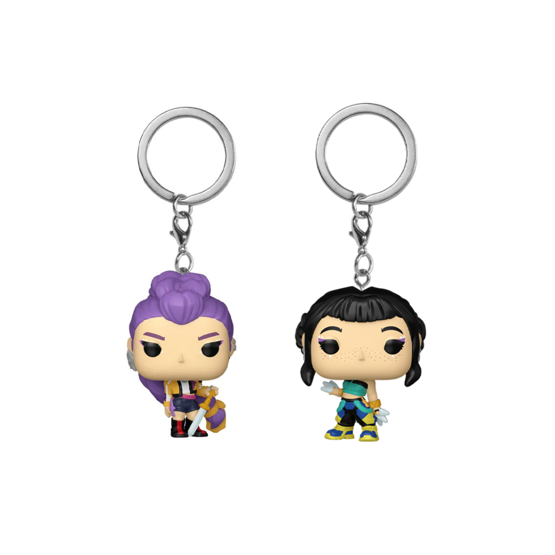 KPop Demon Hunters Funko POP! Keychain 2-Pack - Zoey & Rumi
