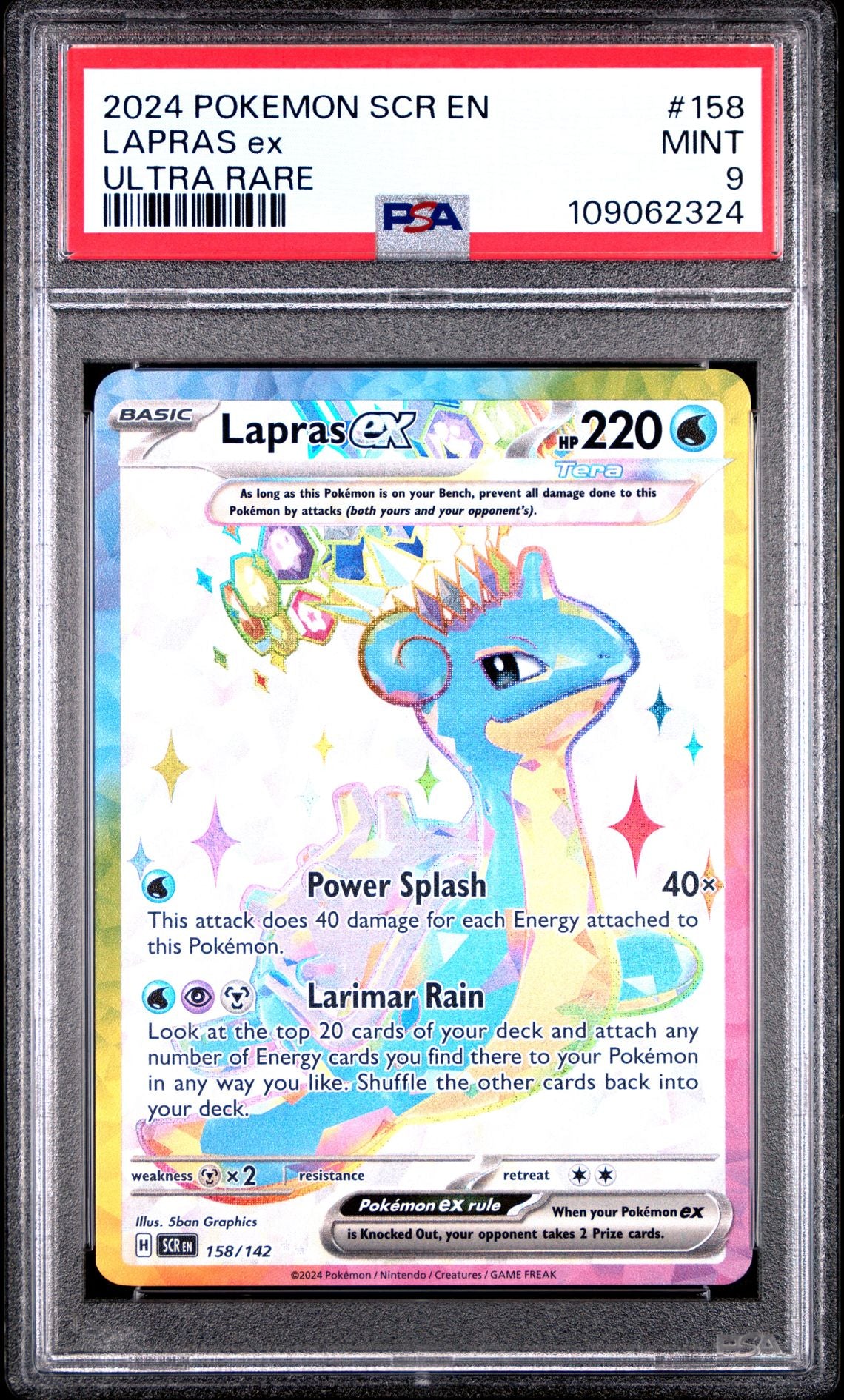 2024 Pokemon SCR En Stellar Crown 158 Lapras Ex Ultra Rare PSA G SoleSavy 2024 Pokemon SCR En Stellar Crown 158 Lapras Ex Ultra Rare PSA G SoleSavy