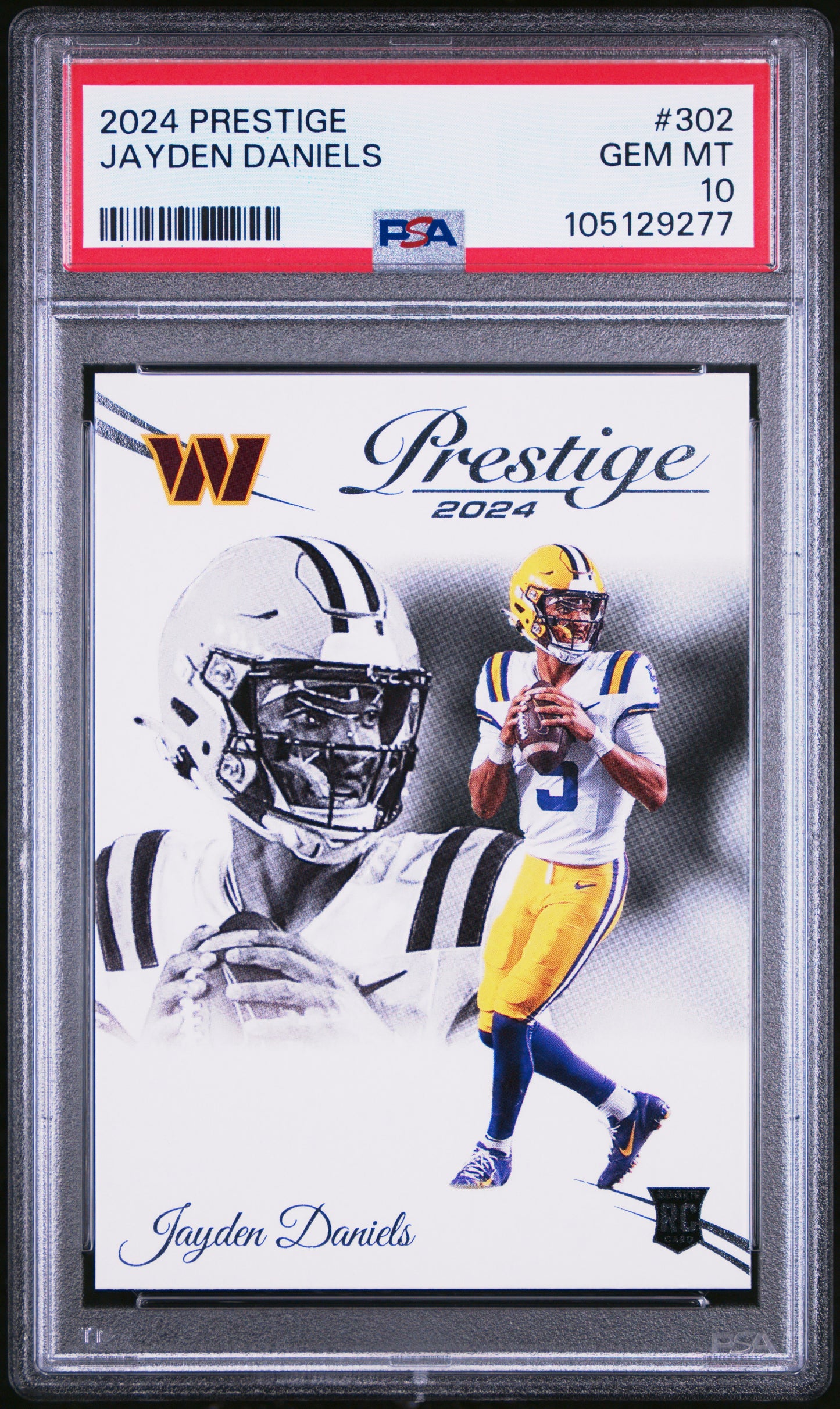 2024 Panini Prestige -  #302 Jayden Daniels Commanders Rookie - PSA Graded Card