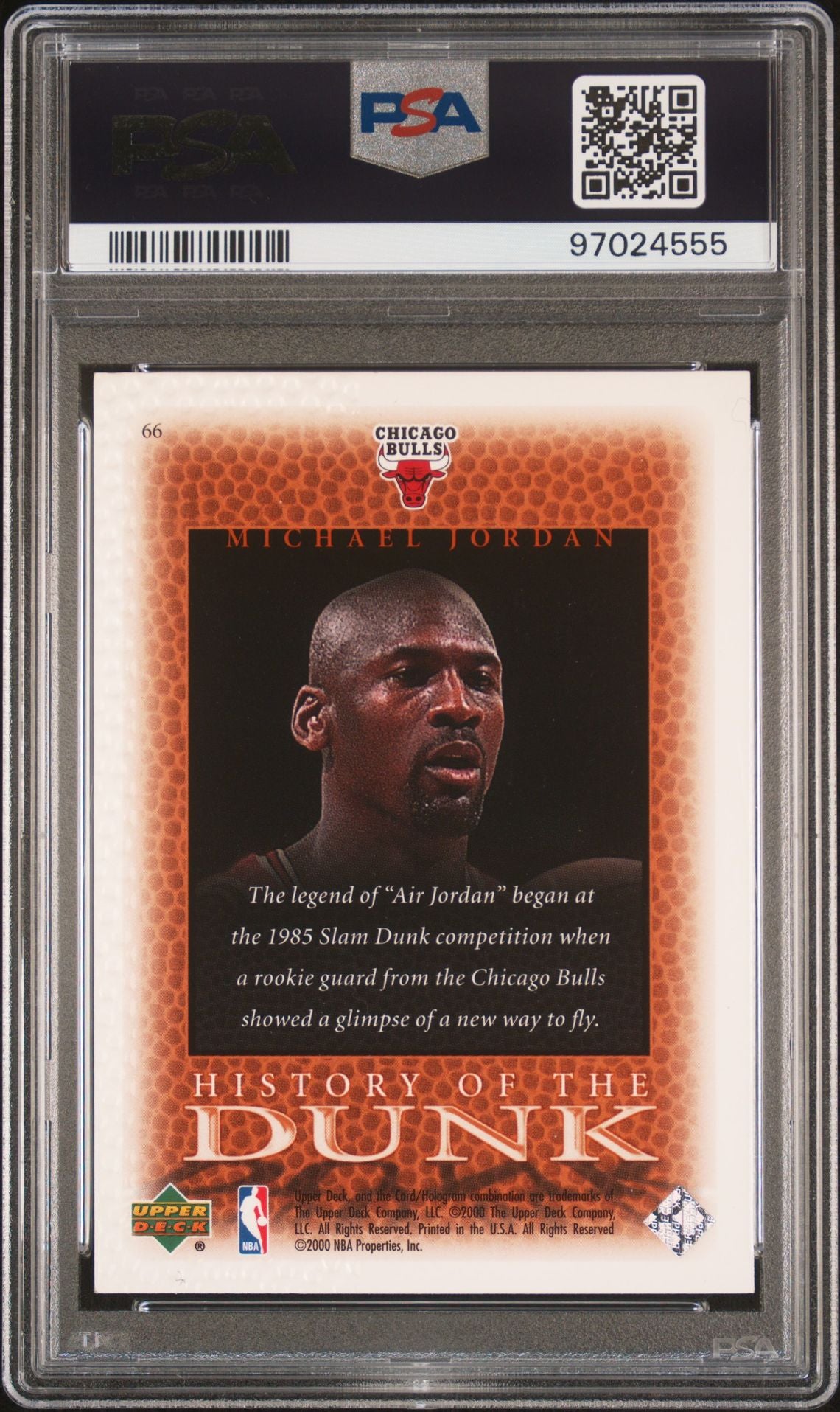 2000 UPPER DECK CENTURY LEGENDS 66 MICHAEL JORDAN - PSA 9