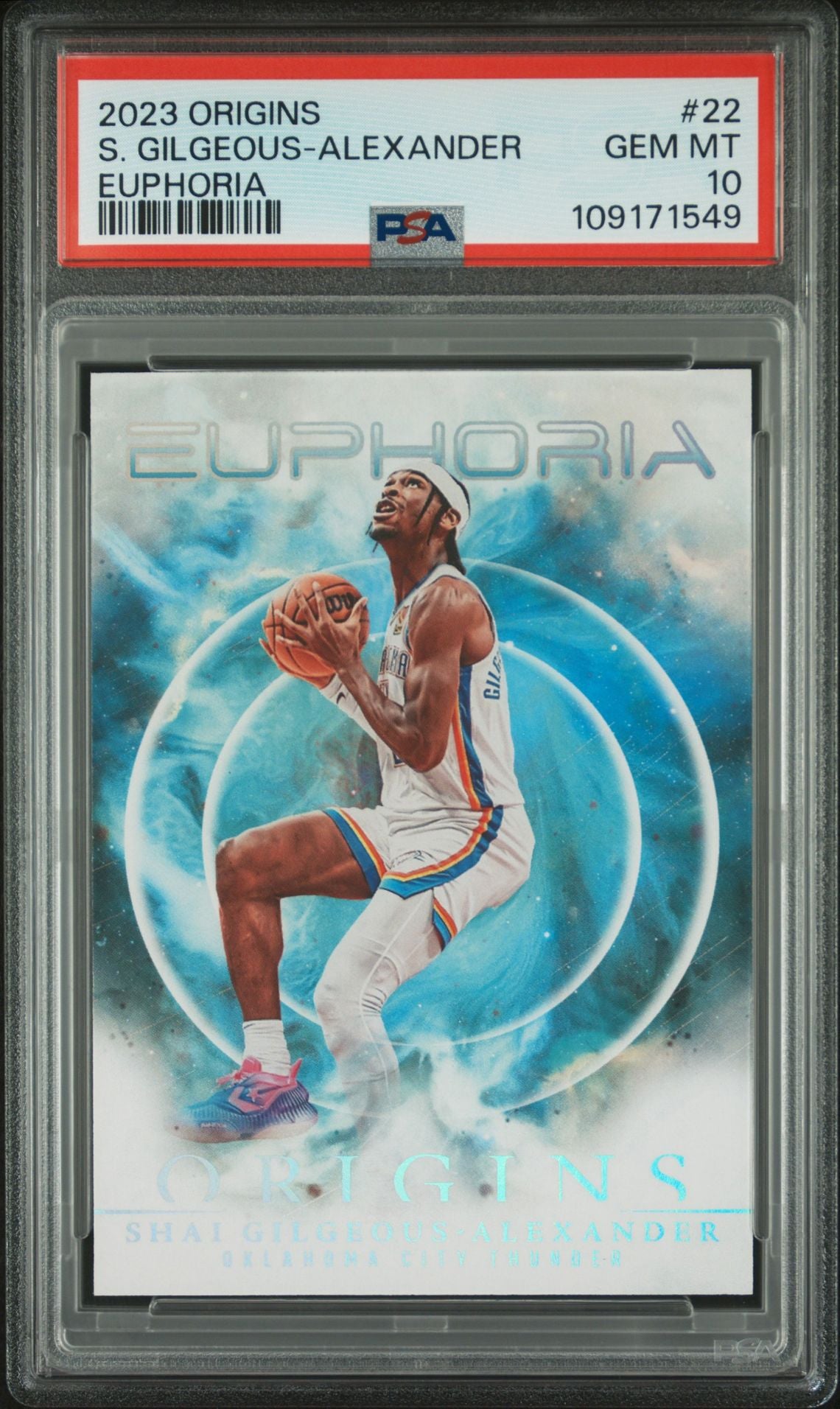 2023 Panini Origins Euphoria 22 Shai Gilgeous-Alexander - PSA Graded Card