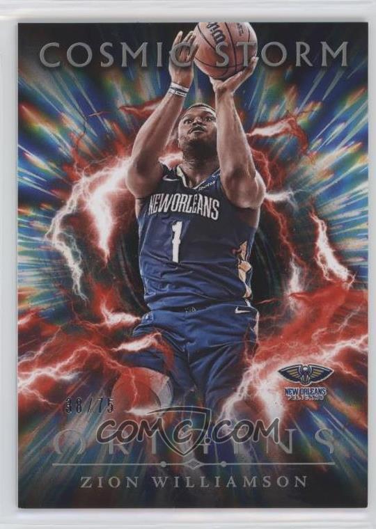 2024-25 Panini Origins - Cosmic Storm - Red - Zion Williamson #8 - Limited to /75 - Ungraded Raw Card