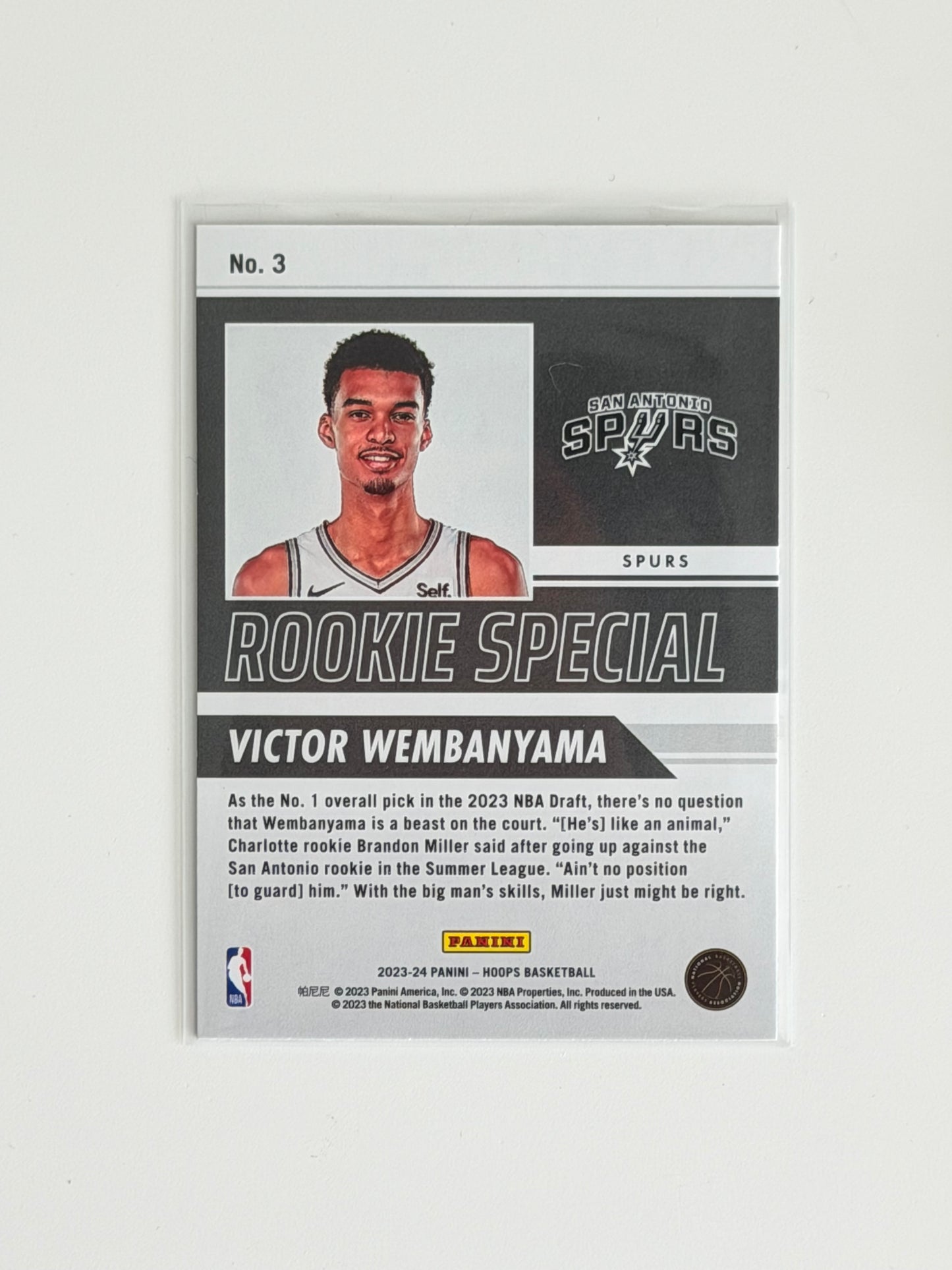 2023-24 Panini - Victor Wembanyama - Hoops — Rookie Special #3 - Rookie - Raw Ungraded Card