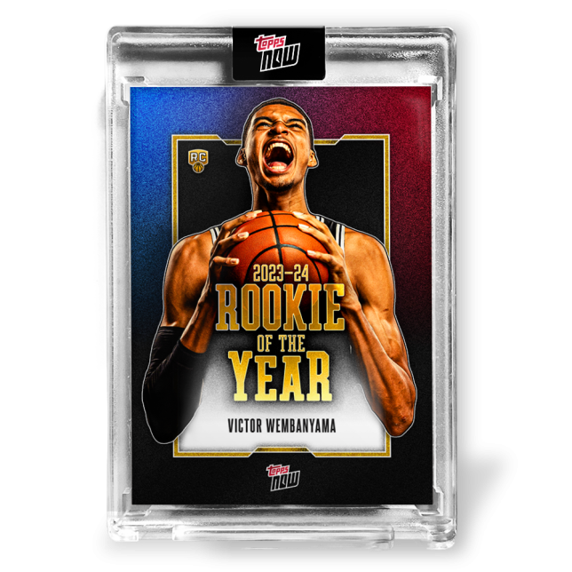 Victor Wembanyama - 2023-24 TOPPS NOW® Encased Rookie of the Year Basketball Card