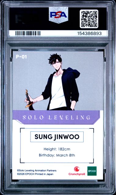 2026 Epoch Solo Leveling SDCC 2026 PSA Promo - Sung Jinwoo - Purple /500 #P-01 - PSA Graded Card
