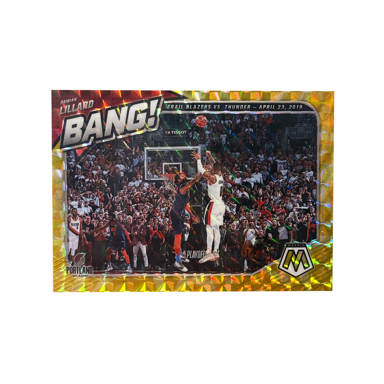 2020-21 Panini Mosaic - BANG! - Damian Lillard - Reactive Yellow - Limited to /99 - #3 - Ungraded Card