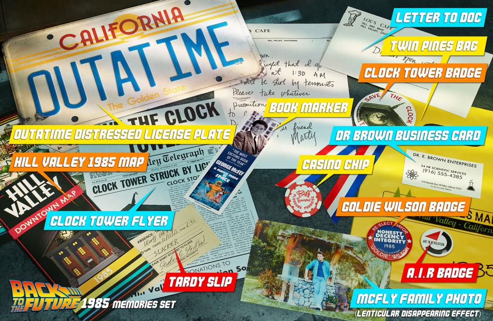 Back to the Future - Time Travel Memories Box Set - 32 Items Including License Plate!