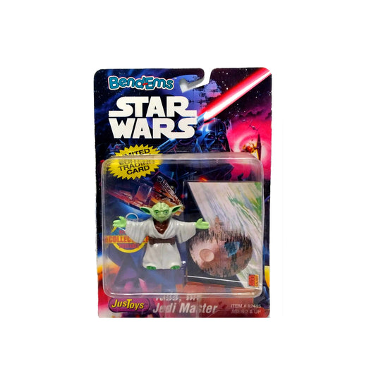 Star Wars 1994 - Bend-Ems Yoda - The Jedi Master - WITH Bonus Topps Trading Card - JusToys