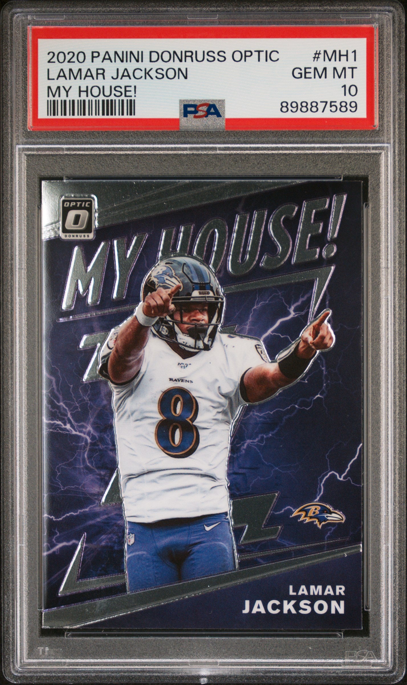 2020 Donruss Optic - Lamar Jackson My House! #MH-1 - PSA Graded Card