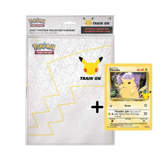 Pokémon - 25th Anniversary Celebrations - First Partner Collector's Binder w/ bonus Jumbo Pikachu