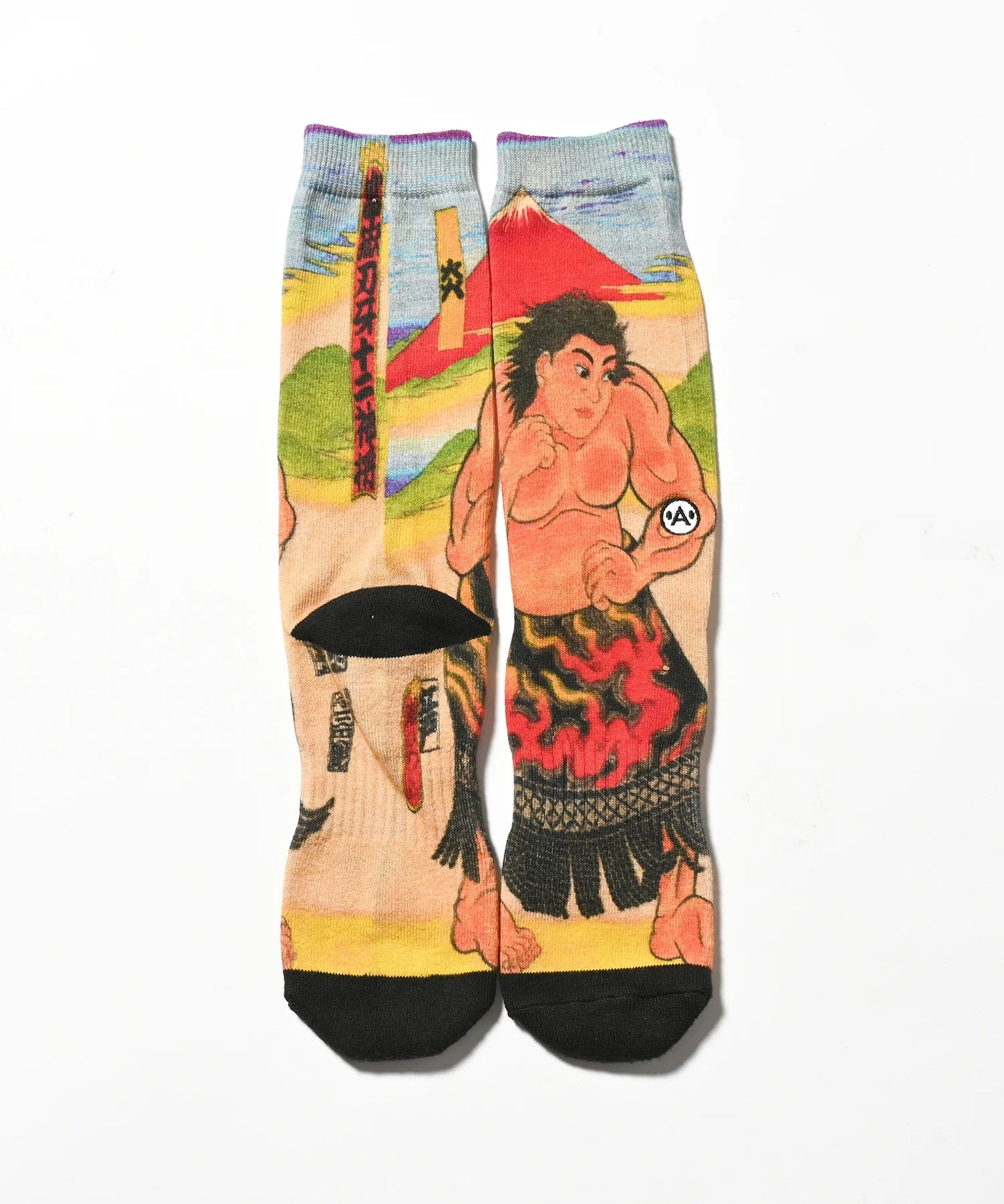 A-Killer × Three Tides Tattoo × Grappler Baki - Flame - Japanese Socks