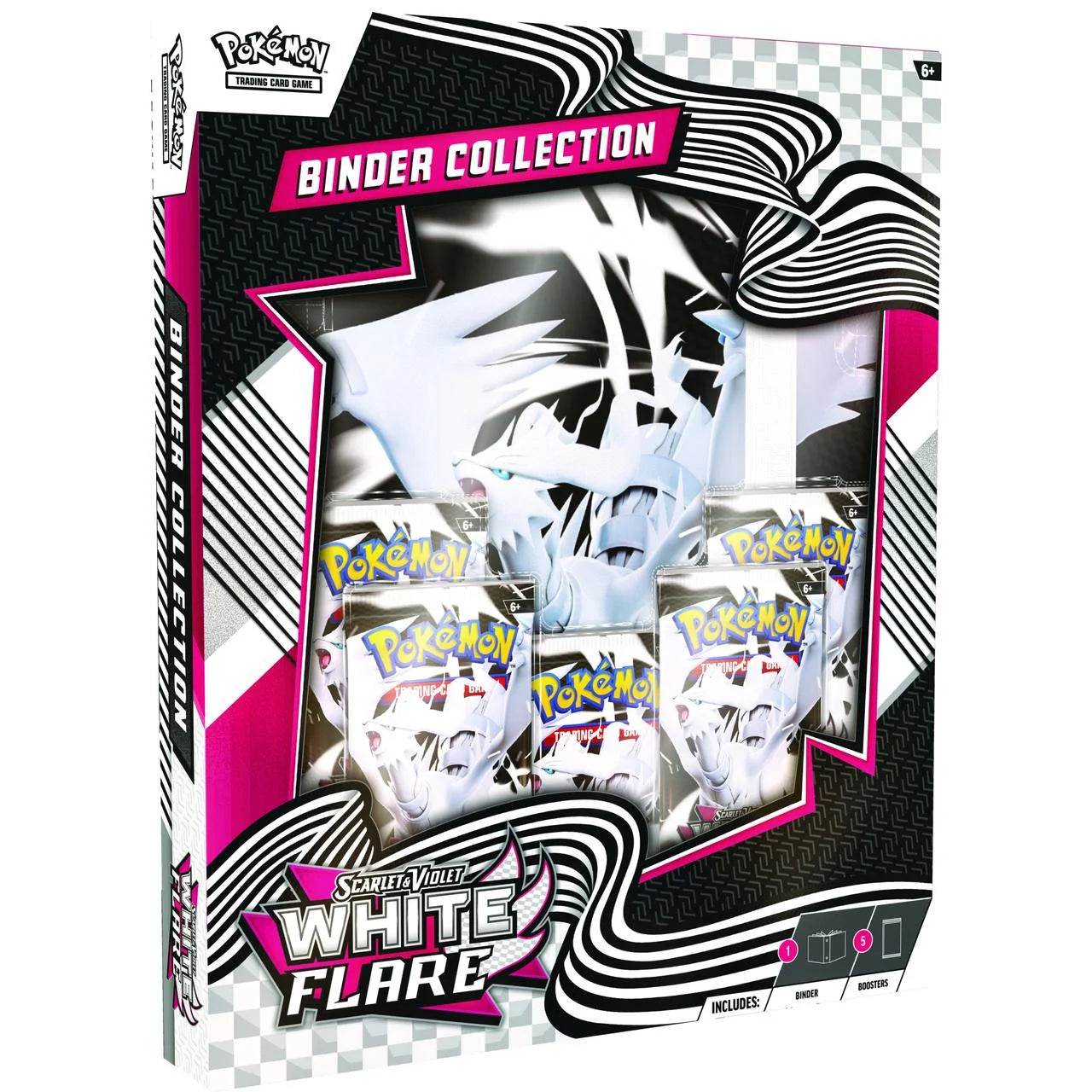 Pokemon - White Flare Binder Collection - 5 Packs + Binder & Mini-Post SoleSavy Pokemon - White Flare Binder Collection - 5 Packs + Binder & Mini-Post SoleSavy