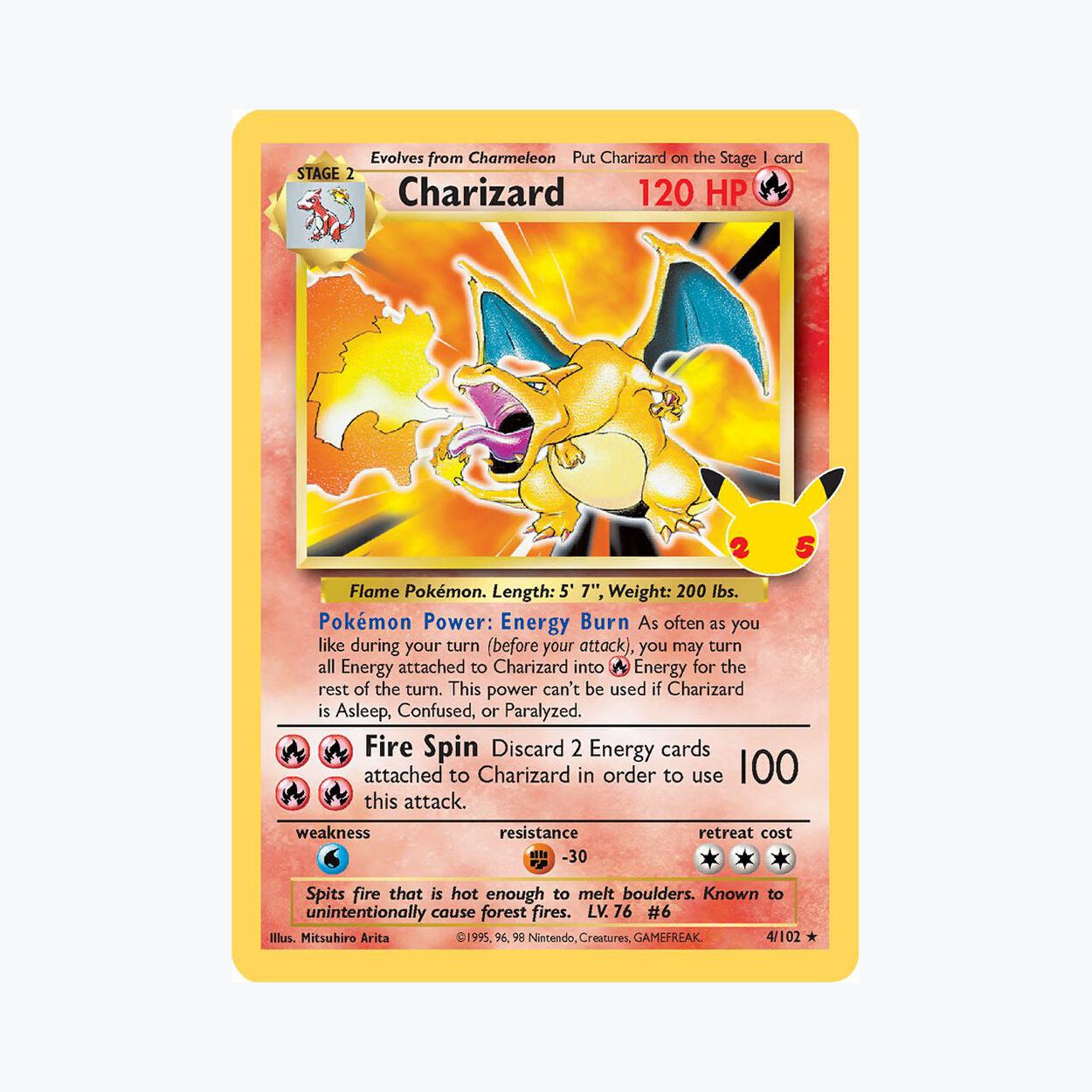 2021 Pokemon Celebrations - Charizard Holo #4 - Classic Collection