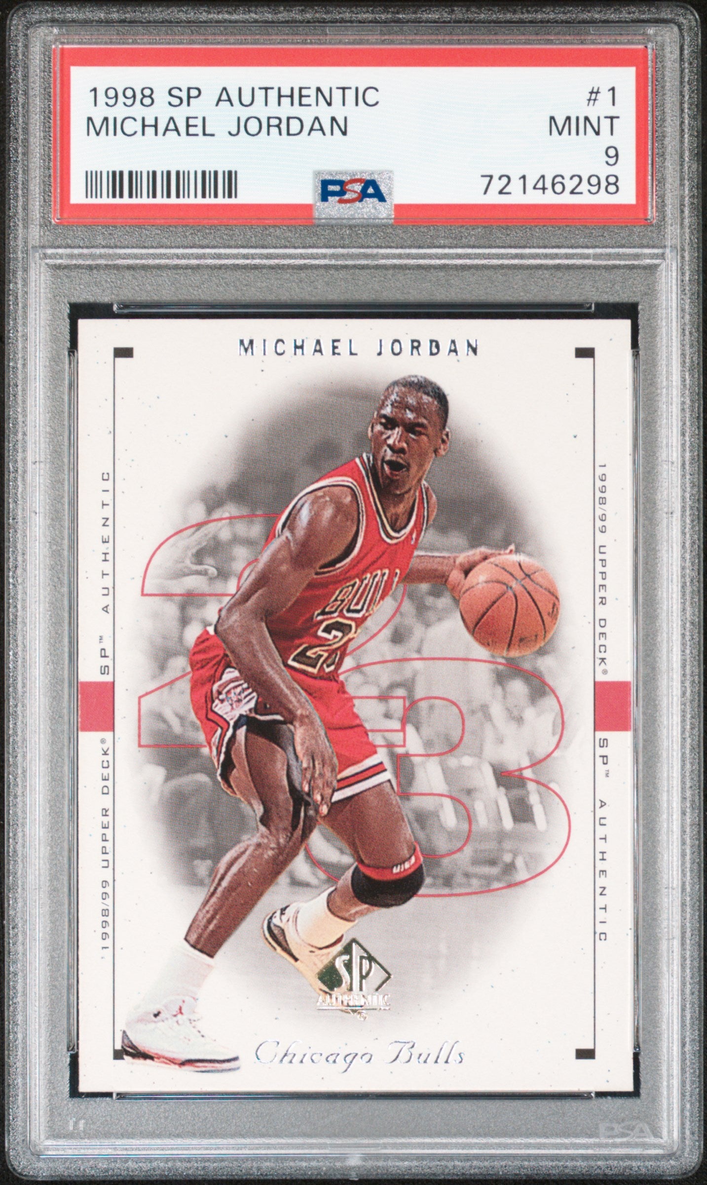 1998 SP Authentic - Michael Jordan - #1 - PSA Graded Card