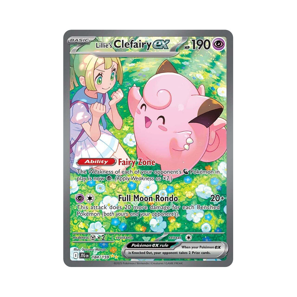 2025 Pokemon JTG-EN - Lillie's Clefairy Ex #184 - Journey Together Special Illustration Rare - Ungraded Card