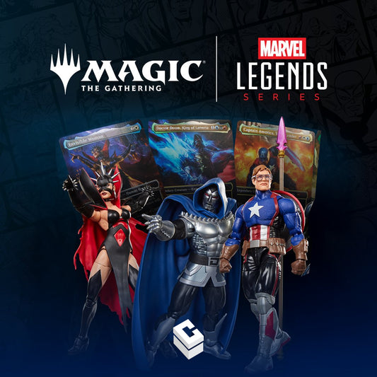 Marvel Legends x Magic: The Gathering - Set of 3 Figures + Promo Cards - Captain America, Doctor Doom 2099, Malice (PRE-ORDER FALL 2026)
