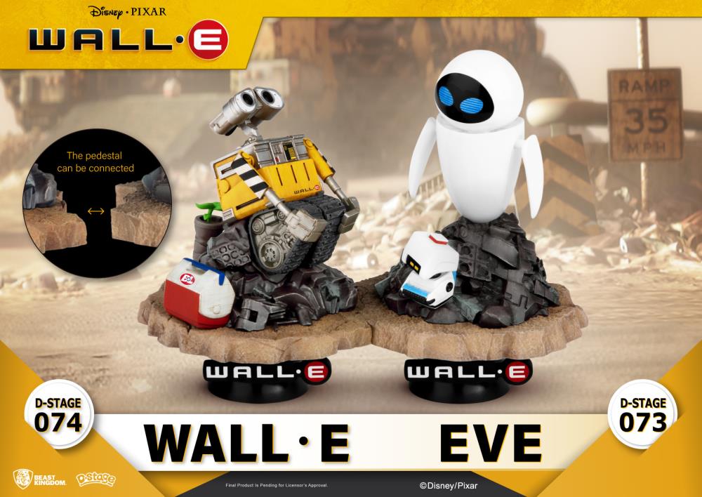 WALL-E -  Wall-E & Eve Diorama Set  - Beast Kingdom - D-Stage DS-074