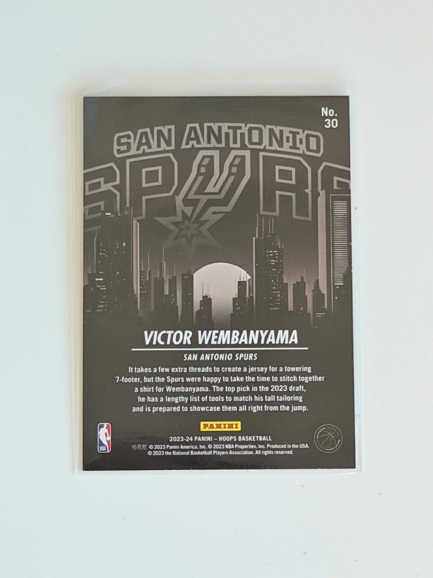 2023-24 Panini NBA Hoops - Victor Wembanyama - City Edition Rookie #30 - Raw Ungraded Card