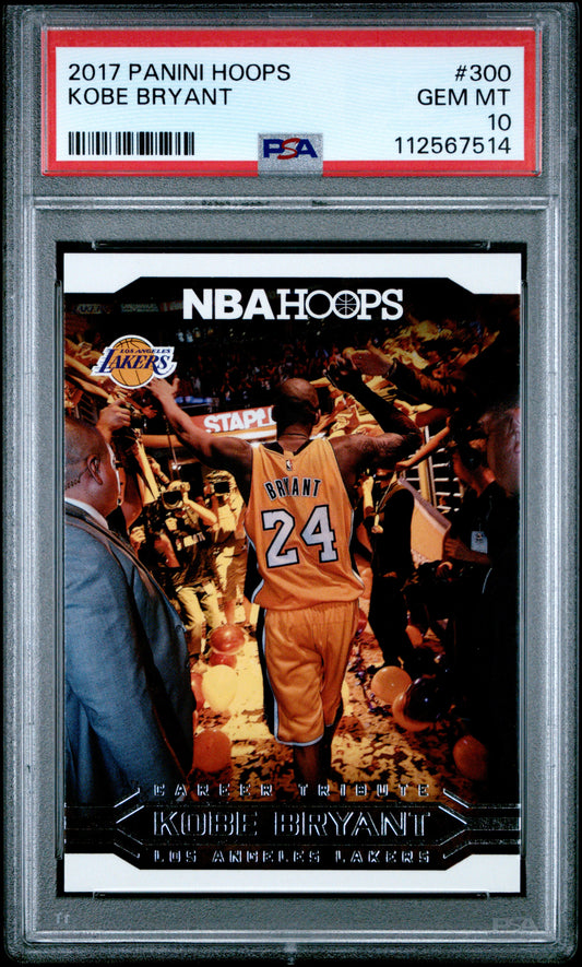 2017-18 NBA Hoops - Kobe Bryant Career Tribute - PSA Graded Card - #300