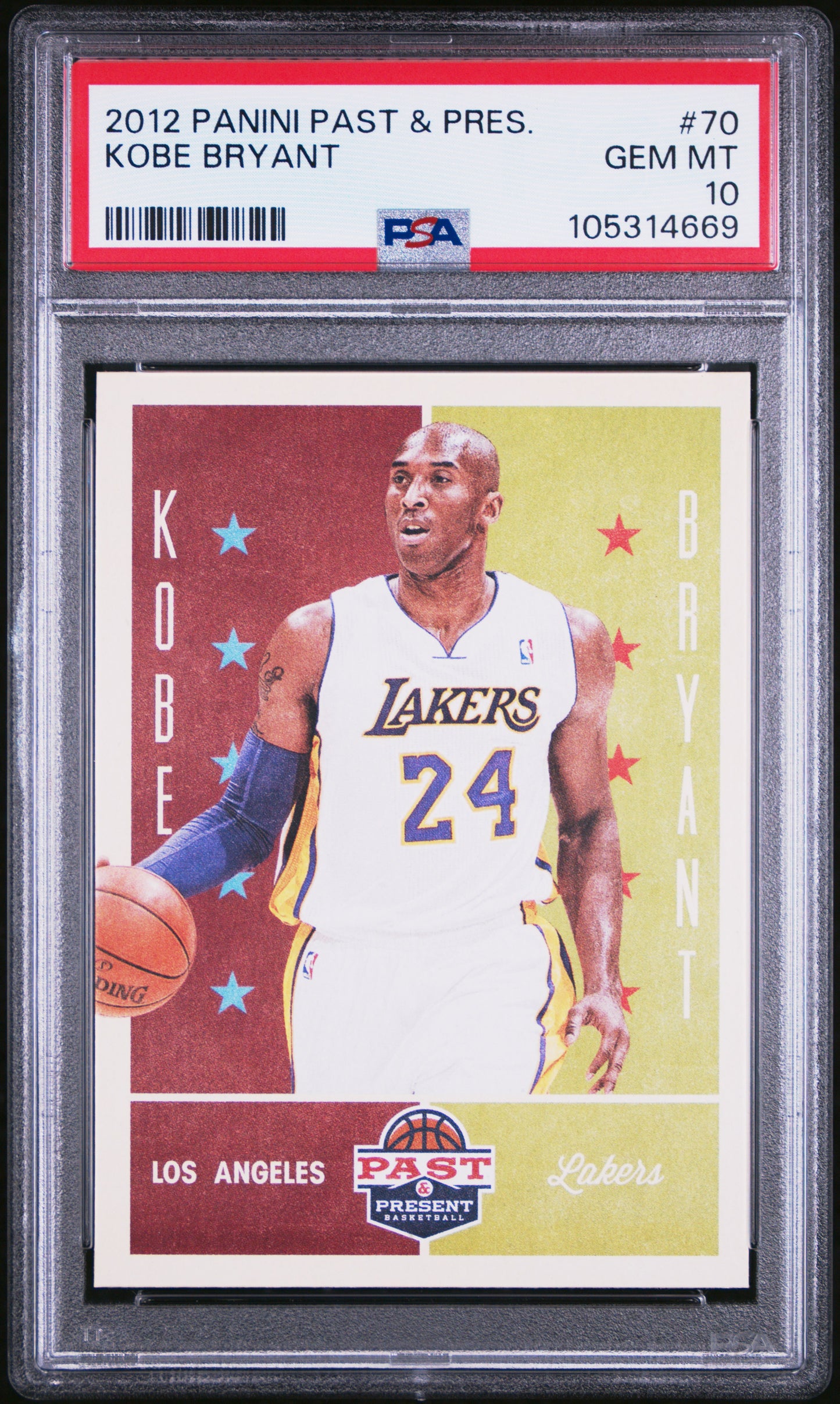 2012-13 Panini Past & Present - Kobe Bryant #70 Lakers - PSA Graded Card