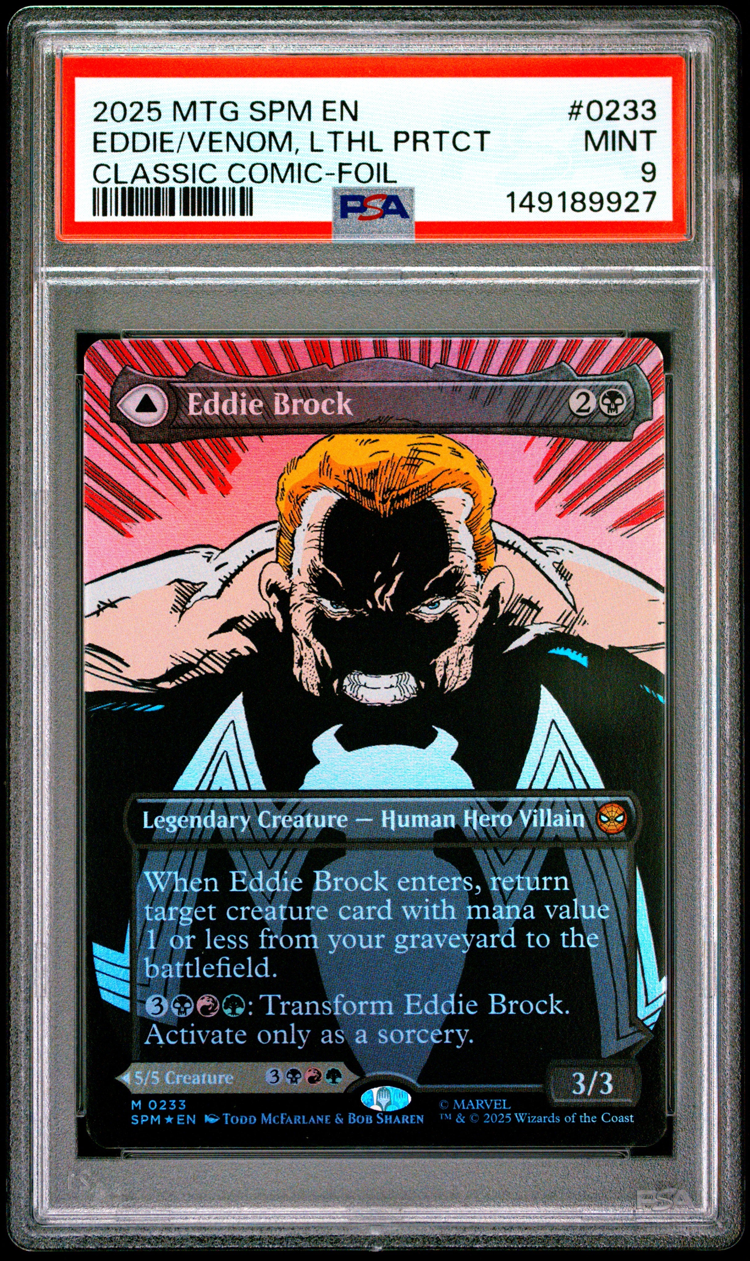 Eddie Brock ボーダーレス クラシック・コミック foil Venom 2025 Magic the Gathering Marvel's Spider-Man - Eddie Brock/venom