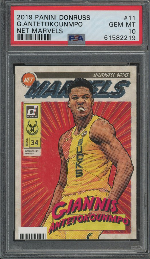 2019 Panini Donruss Net Marvels - Giannis Antetokounmpo #11 - PSA 10
