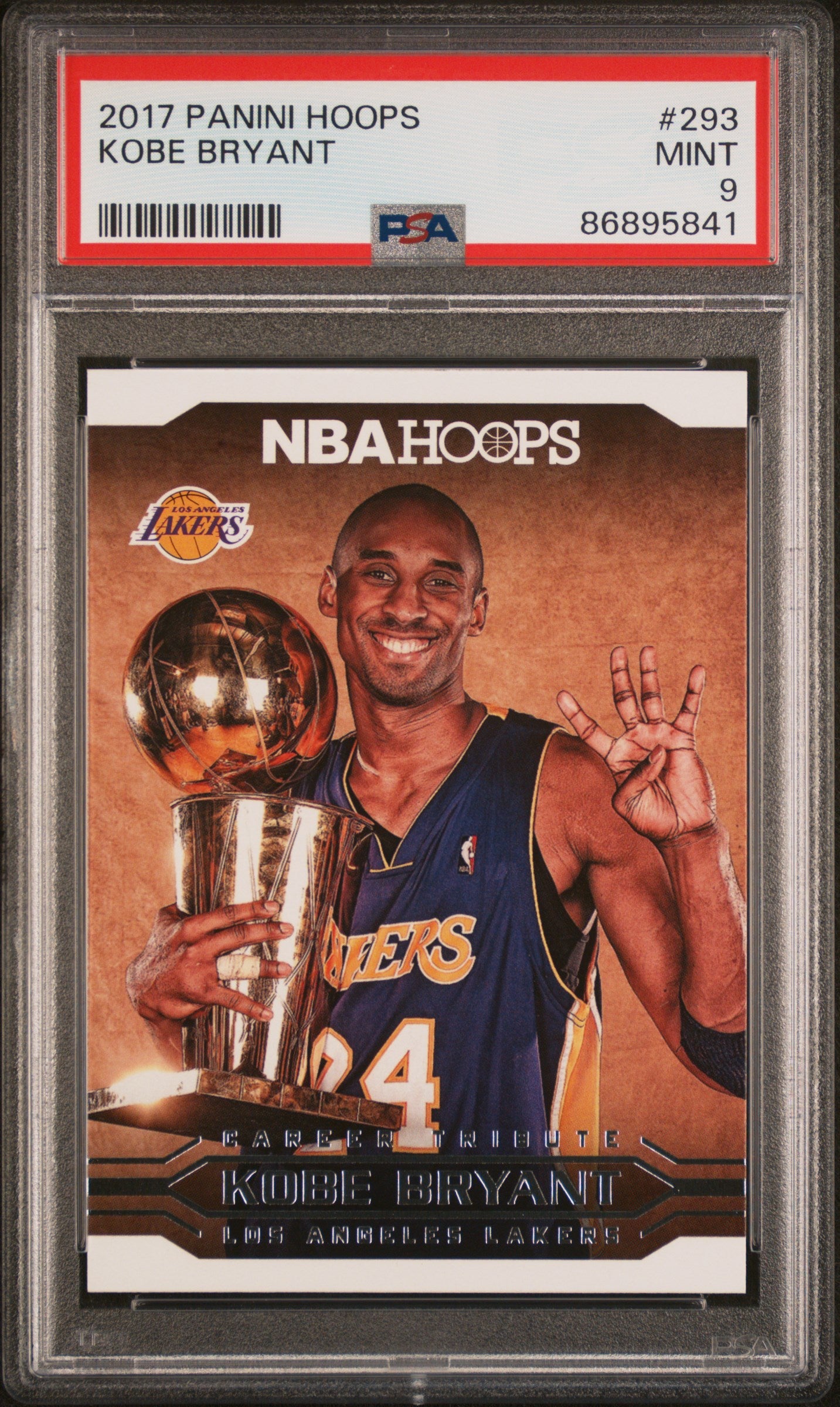 2017-18 NBA Hoops - Kobe Bryant Career Tribute - PSA Graded Card - #293 2017-18 NBA Hoops - Kobe Bryant Career Tribute - PSA Graded Card - #293