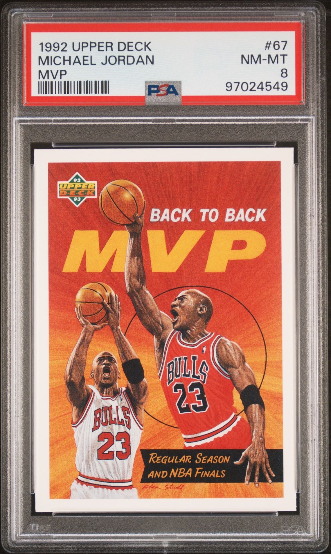 1992-93 Upper Deck Michael Jordan MVP - PSA Graded Card 1992-93 Upper Deck Michael Jordan MVP - PSA Graded Card