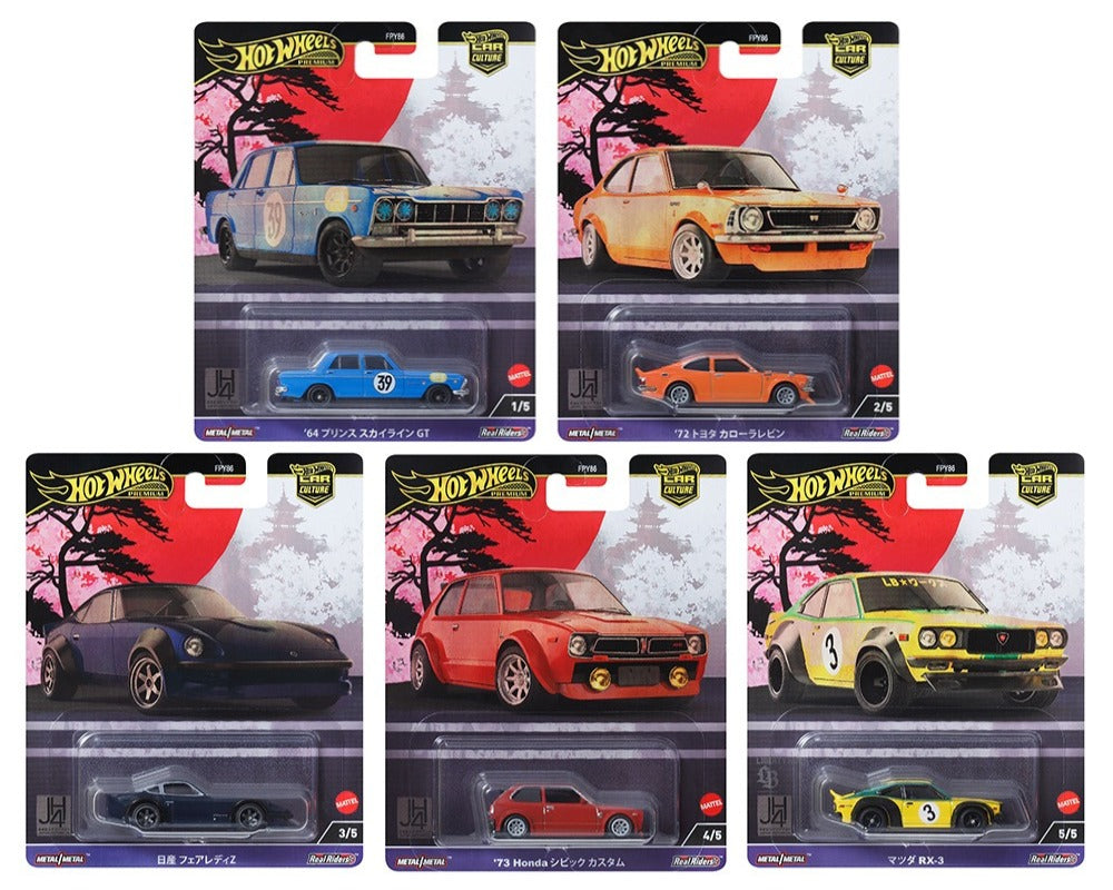 Hot Wheels Premium - Car Culture 2024 - Japan Historics - Complete
