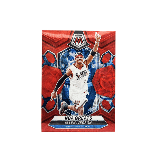 2023-24 Panini Mosaic - NBA Greats - Allen Iverson #300 - International Red Mosaic Prizm - Limited to /75 - Raw Ungraded Cards
