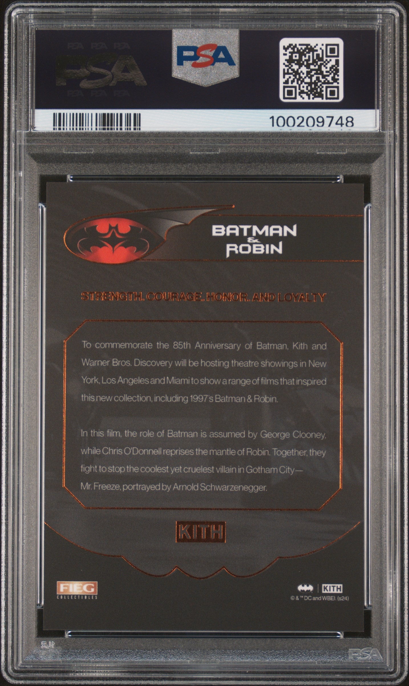 2024 Batman x KITH - Batman & Robin - Promo Card - Feig Collectibles - PSA Graded Card
