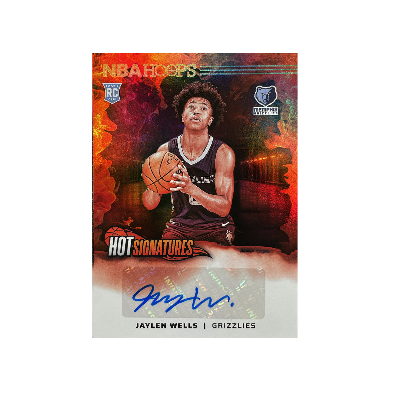 2024-25 Panini NBA Hoops - Jaylen Wells - Hot Signatures Rookie Auto - Ungraded Card