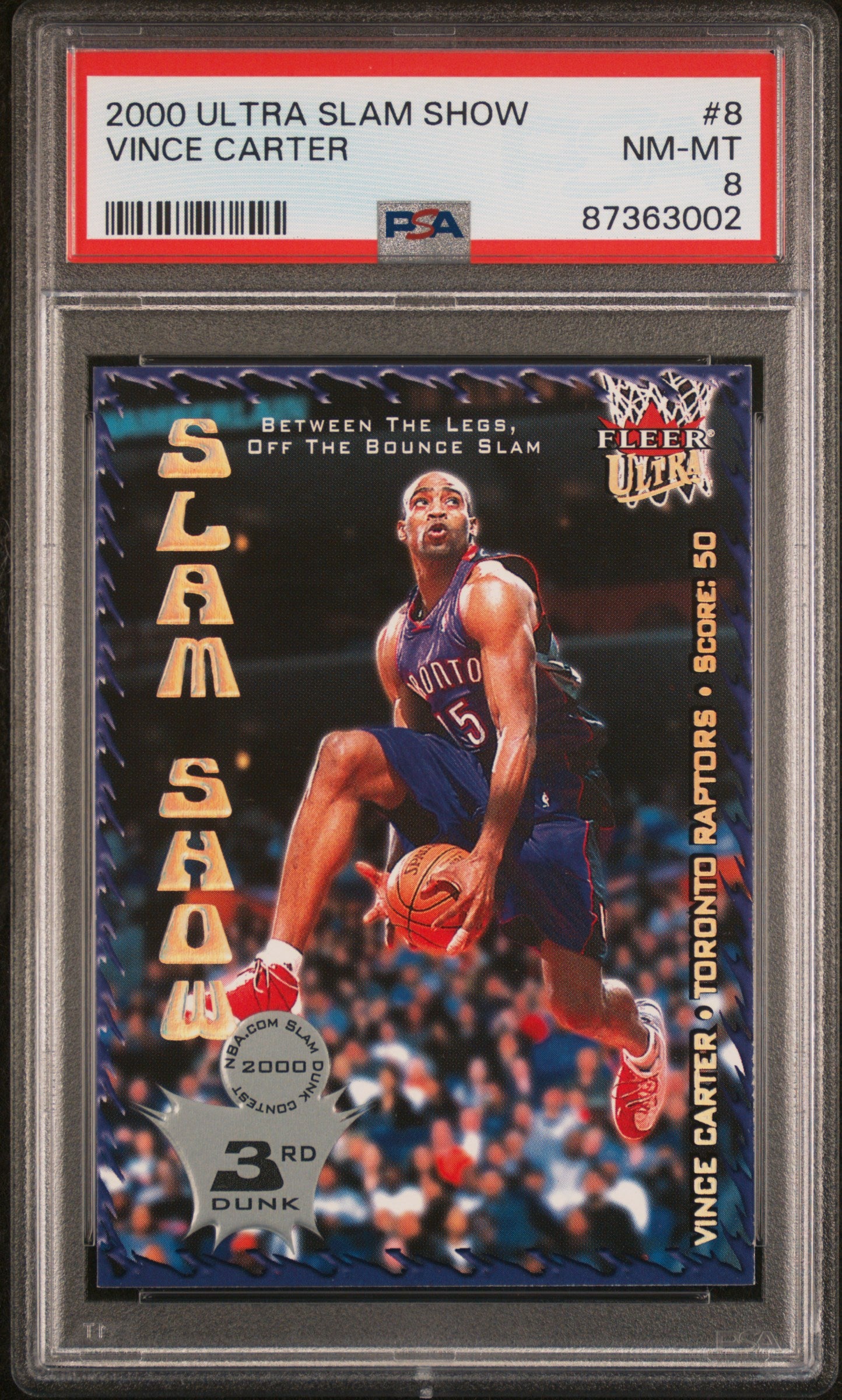2000-01 Fleer Ultra Slam Show - Vince Carter - #8SS - PSA Graded Card
