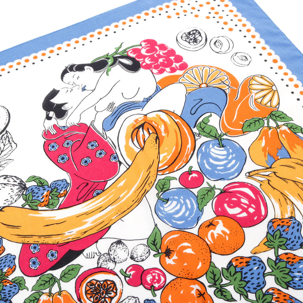 Kapital: Color Bandana (Fruit Shunga) - Blue - EK625BAA
